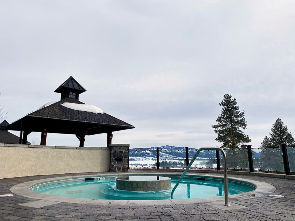 Outdoor hot tub at Tamarack Resort - Visit Idaho Weekend Guide