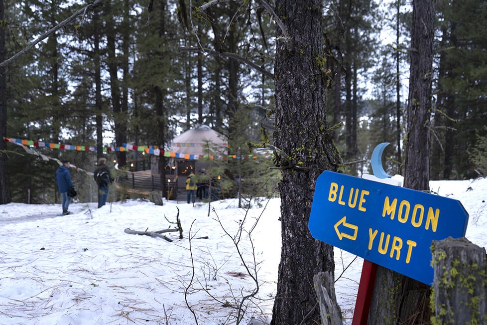 This way to the Blue Moon Yurt - Visit Idaho Weekend Guide
